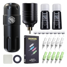 Dragonhawk Complete Tattoo Gun Kit Cordless Tattoo Machine Pen Kit Beginner