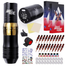 Tattoo Gun Kit with Two Tattoo Batteries Tattoo Pen Wireless Battery Tattoo Kit