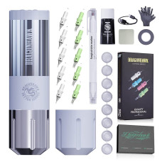 Dragonhawk Tattoo Kit Rotary Cordless S1 Plus Pen Gun Machine 10Pcs Cartridges Black Ink