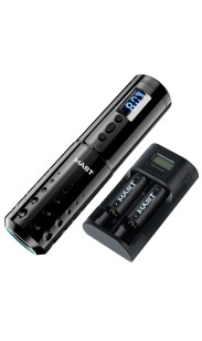 Mast Lancer Tattoo Pen Machine Gun Cordless Rotary Tattoo Cartridges Pen with Replace Two Batteries Open Box