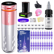 Mast Tattoo Wireless Tattoo Gun Kit Racer Pro Tattoo Kit 4.2mm Stroke 3-140Hz