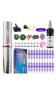 Mast Tattoo P10 Pro Cordless Tattoo Gun Kit 118g Lightweight Rotary 2-10V