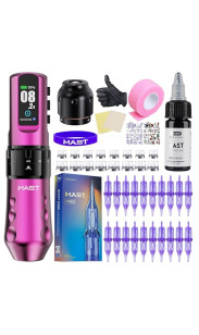 Mast Tattoo Flip4 Pro Wireless Tattoo Machine Kit Complete Kit Mcore-C1