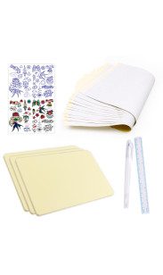 Mast Tattoo Practice Skin Kit - 3 Sheets 3mm Thick Fake Skin with 10 Papers