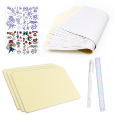 Mast Tattoo Practice Skin Kit - 3 Sheets 3mm Thick Fake Skin with 10 Papers