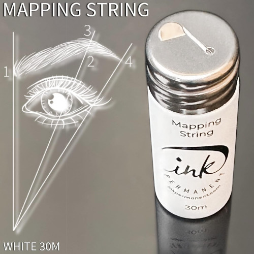 White Brow Mapping String  Pre-Inked Mapping String for Permanent Makeup and Microblading Supplies 