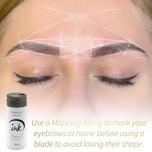 Face Razors for Women with White Brow Mapping String Kit 7 Eyebrow with Pre-Inked