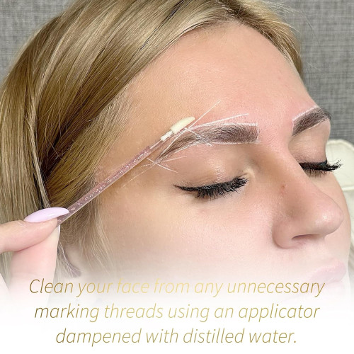 Face Razors for Women with White Brow Mapping String Kit 7 Eyebrow with Pre-Inked