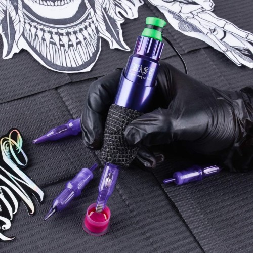 Dragonhawk Mast Tattoo Pen Machine Tour Purple Camo Color Open Box