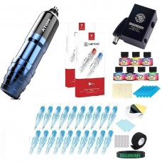Wireless Tattoo Kit Rotary Atom M4 Pen Machine B1 Battery Needles Open Box