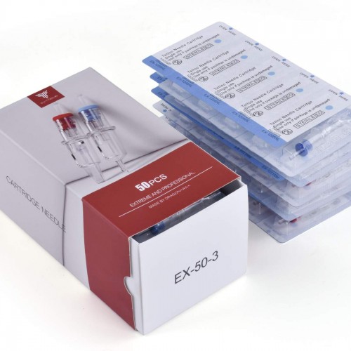 Dragonhawk Complete Tattoo Pen Kit - Battery Power Supply 50Pcs Cartridges