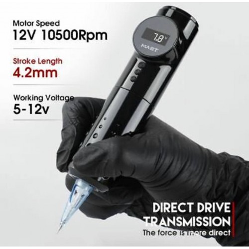 Mast Archer MAX Wireless Tattoo Machine Pen 4.2mm Stroke 2,000 mAh Battery
