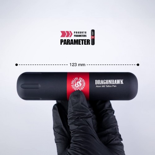 Dragonhawk Tattoo Pen Kit Wireless Battery Power Supply 50Pcs Tattoo Cartridges Open Box