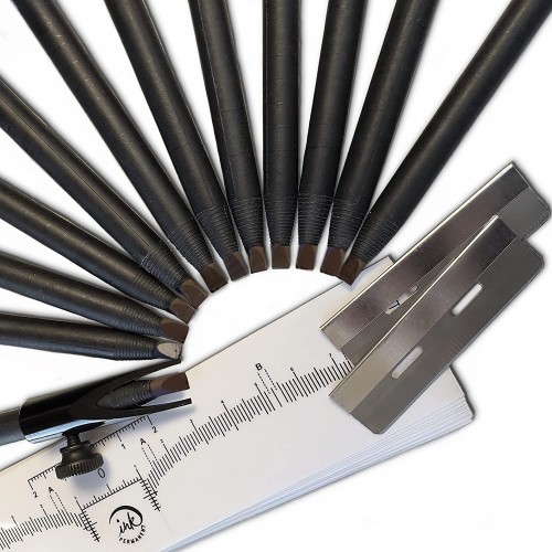 Ink Permanent Waterproof Eyebrow Mapping Pencils for Permanent Makeup, Microblading