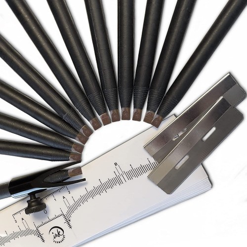 Ink Permanent Waterproof Eyebrow Mapping Pencils for Permanent Makeup, Microblading