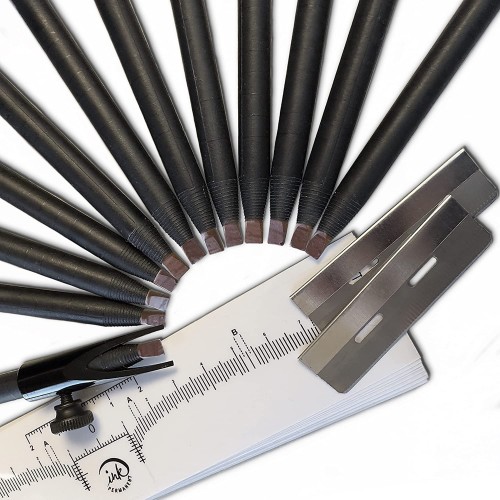Ink Permanent Waterproof Eyebrow Mapping Pencils for Permanent Makeup, Microblading