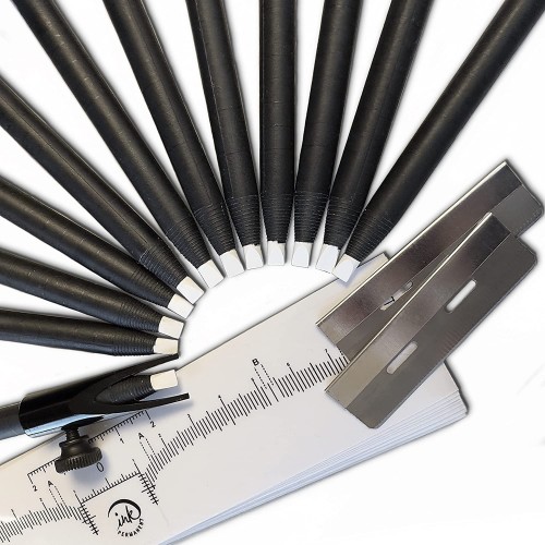Ink Permanent Waterproof Eyebrow Mapping Pencils for Permanent Makeup, Microblading
