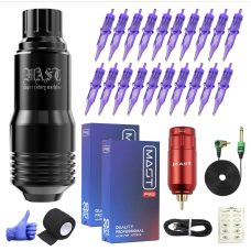 Mast Tour S Wireless Tattoo Machine With Pro Cartridges Needles Kit 368DC