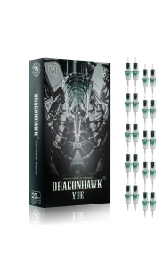 Dragonhawk Yue Professional Tattoo Needles - 20Pcs 1201RL Round Liner Tattoo Cartridges 0.35MM 