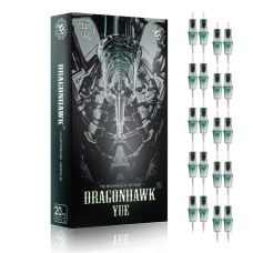 Dragonhawk Yue Professional Tattoo Needles - 20Pcs 1201RL Round Liner Tattoo Cartridges 0.35MM 